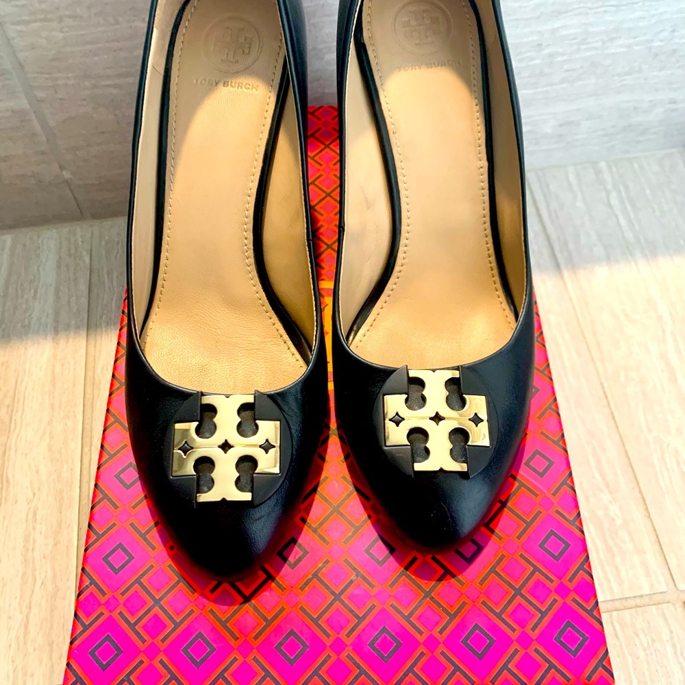 Tory Burch Luna Wedge. Worn once, like new.